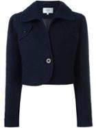 Carven Cropped Jacket, Women's, Size: 40, Blue, Polyester/acetate/viscose/virgin Wool