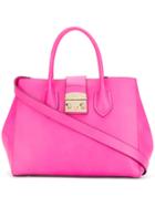 Furla Designer Chic Tote Bag - Pink & Purple