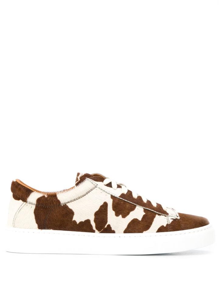 Henderson Baracco Textured Low-top Sneakers - Brown