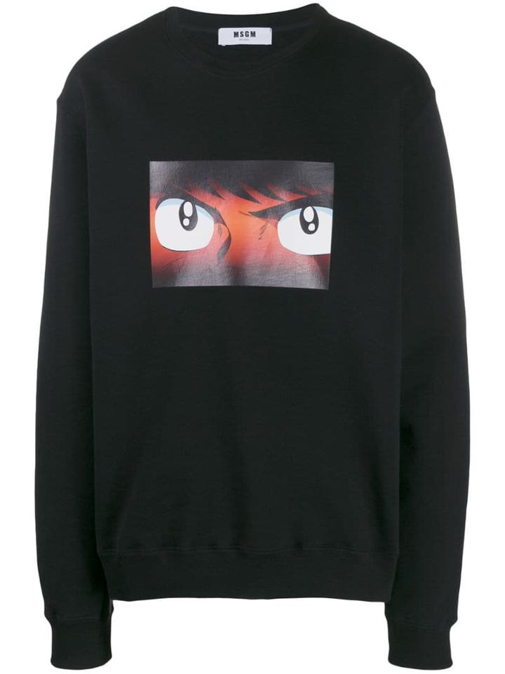 Msgm Holly & Benji Print Sweatshirt - Black