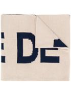 Drôle De Monsieur Oversized Branded Scarf - Neutrals