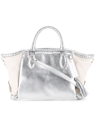 Potior Contrast Tote, Women's, Grey, Goat Skin