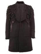 Takahiromiyashita The Soloist Embroidered Panelled Coat - Black