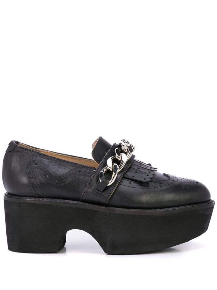 Charles Jeffrey Loverboy Chained Platform Loafer - Black