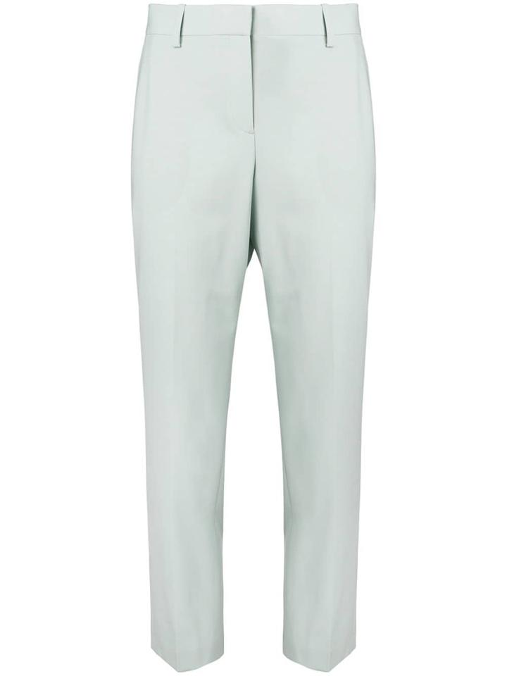 Theory Cropped Tailored Trousers - Green