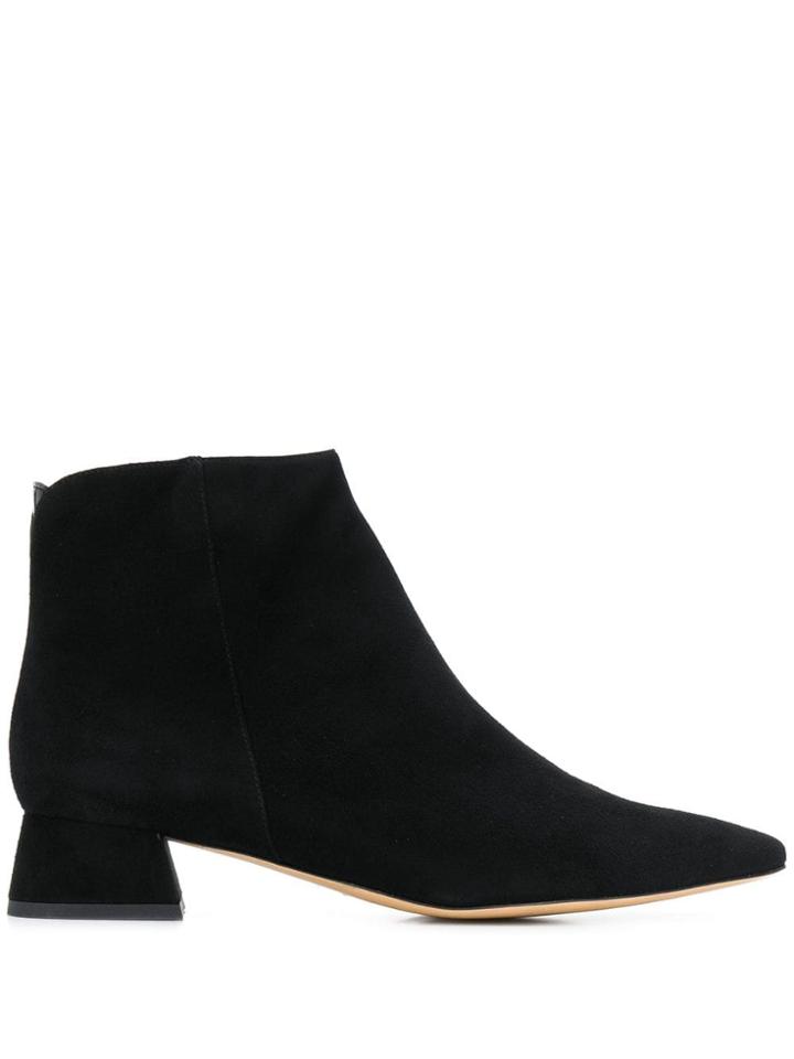 Parallèle Suede Ankle Boots - Black