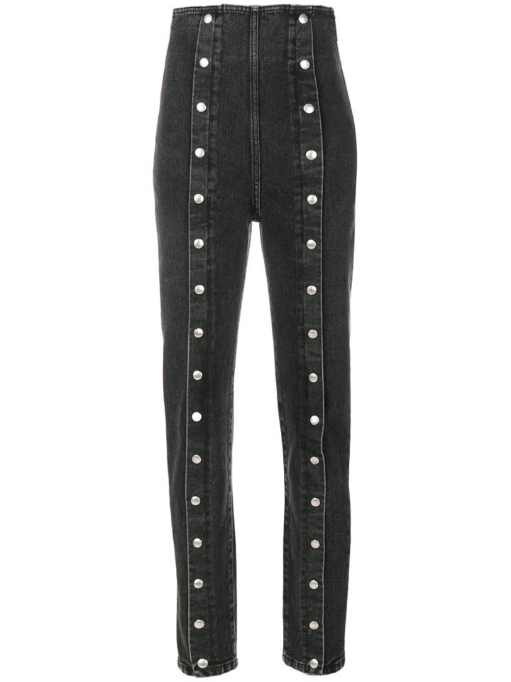 Sara Battaglia Buttons Applique Trousers - Grey