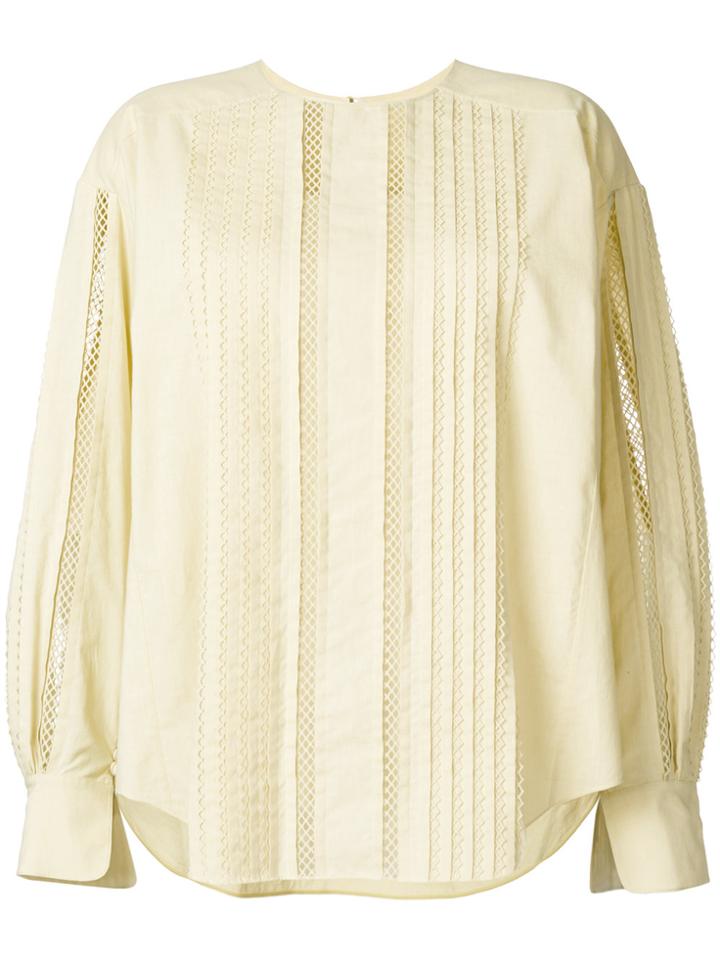 Chloé Ladder Detail Blouse - Yellow & Orange