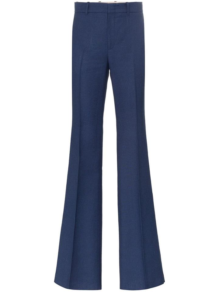 Gucci Mid-rise Flared Trousers - Blue