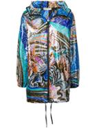 Emilio Pucci Abstract Print Rain Coat - Blue