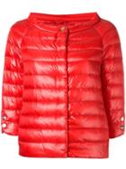 Herno Collarless Down Jacket, Women's, Size: 46, Red, Polyamide/goose Down