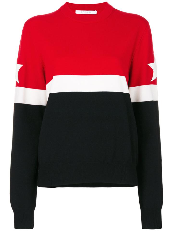 Givenchy - Striped Sweater - Women - Polyester/wool - S, Red, Polyester/wool