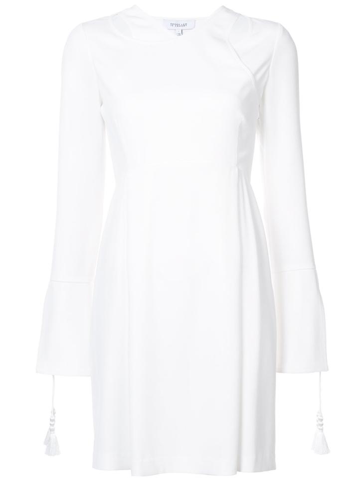 Derek Lam 10 Crosby Asymmetrical Bell Sleeve Shift Dress - White