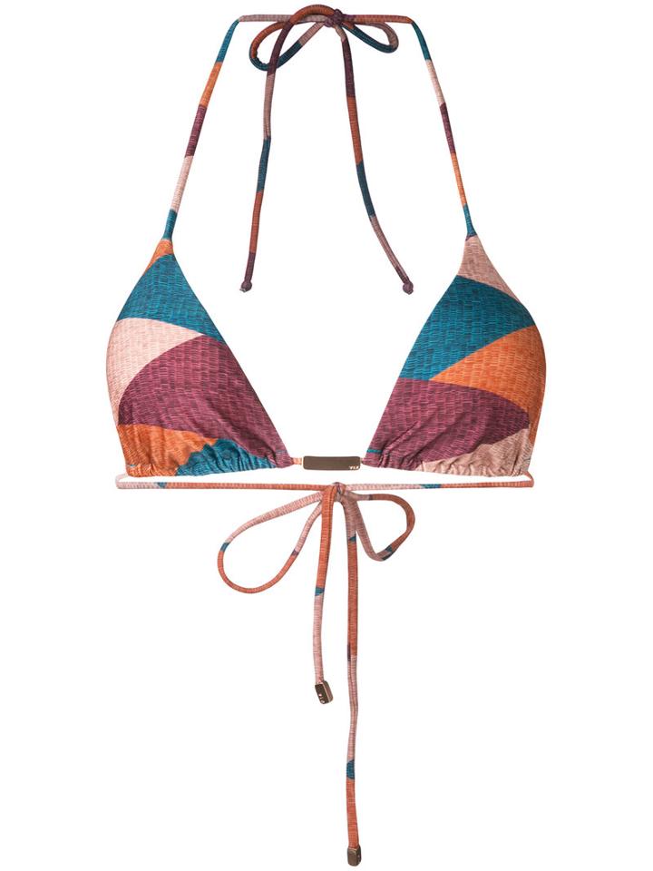 Vix Geometric Print Bikini Top, Women's, Size: Medium, Polyamide/spandex/elastane