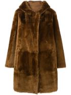Sylvie Schimmel Hooded Shearling Coat - Brown