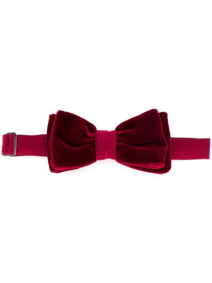 Fefè Velvet Bow Tie - Red