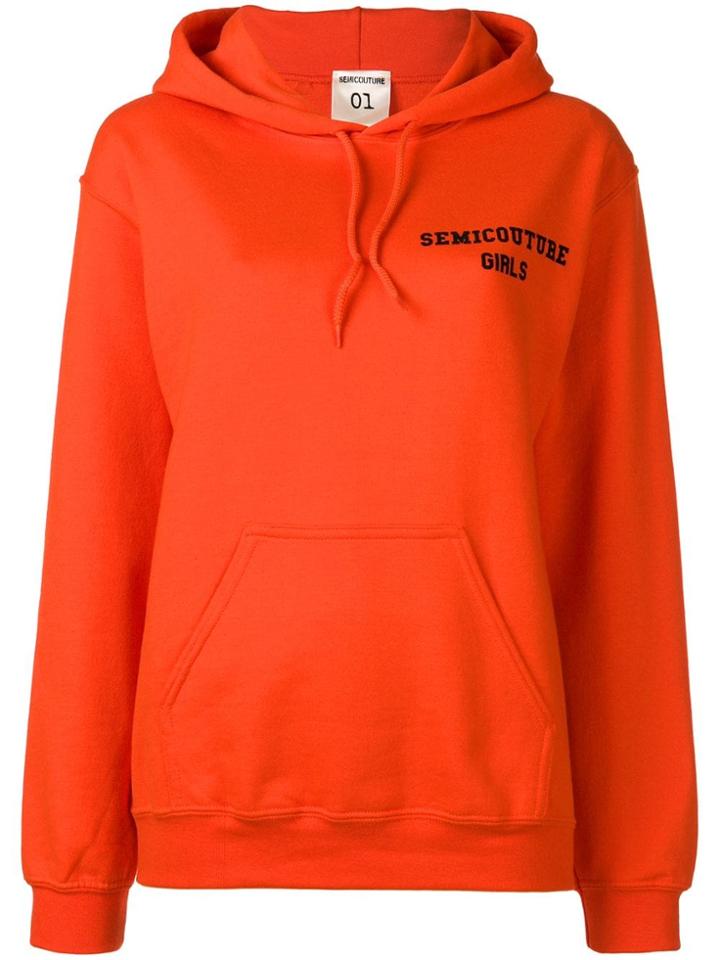 Semicouture Hooded Sweatshirt - Yellow & Orange