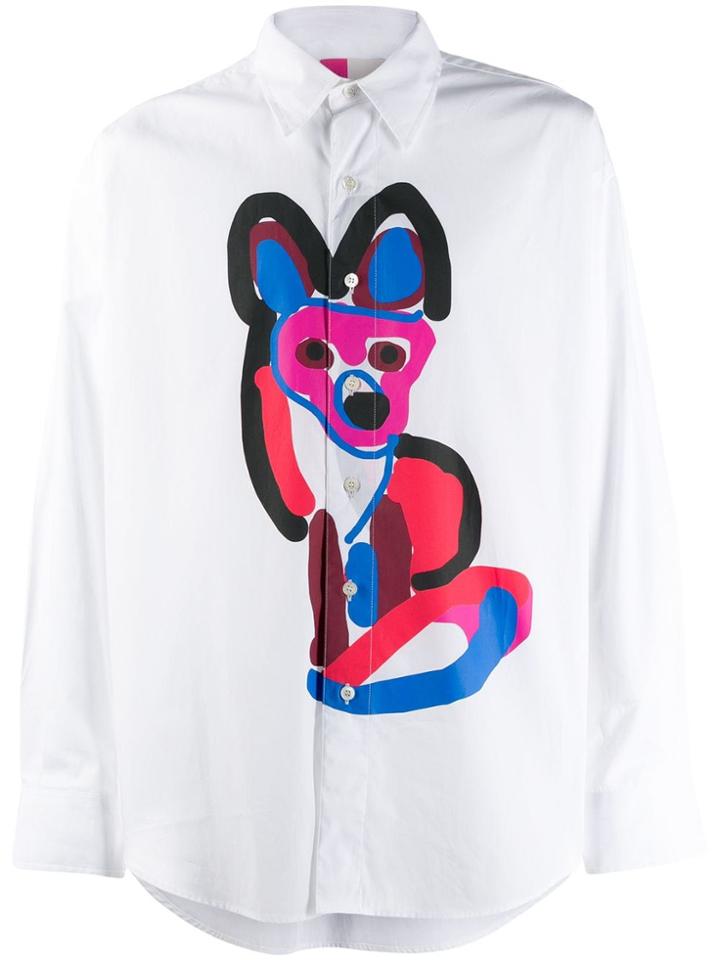 Maison Kitsuné Acide Fox Print Shirt - White