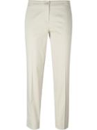 Etro Slim Fit Cropped Trousers, Women's, Size: 46, Nude/neutrals, Cotton/spandex/elastane