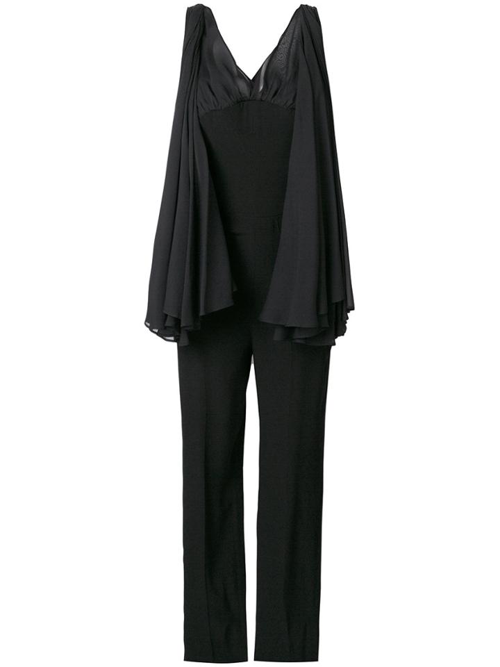 Francesco Paolo Salerno Cape Sleeve Jumpsuit - Black