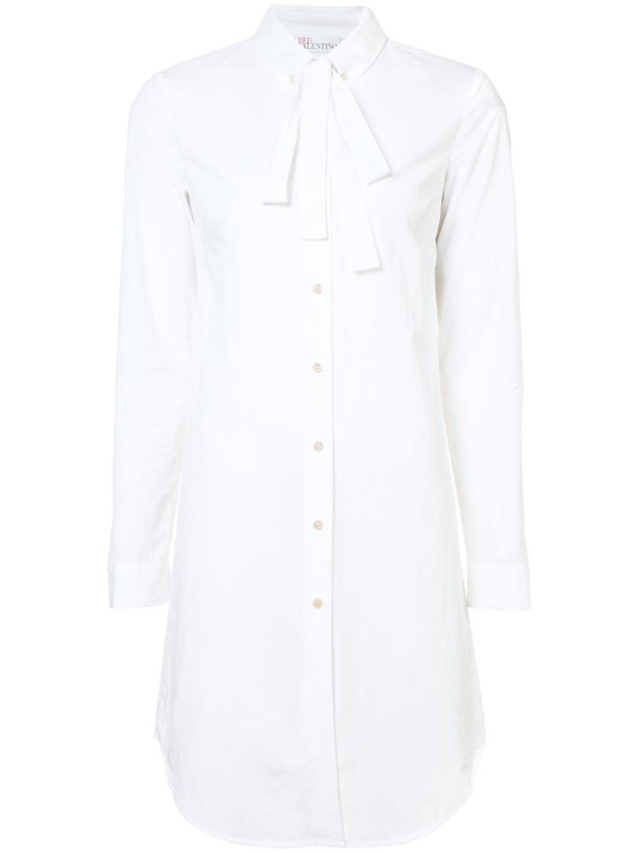 Red Valentino Button Down Shirt Dress - White