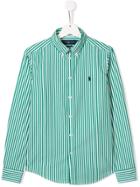Ralph Lauren Kids Teen Striped Button-down Shirt - Green