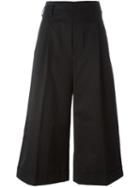 Golden Goose Deluxe Brand Cropped Wide Leg Trousers, Women's, Size: Large, Black, Cotton/cupro