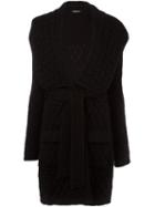 Balmain Diamond Knit Cardi-coat, Women's, Size: 36, Black, Polyamide/mohair/wool