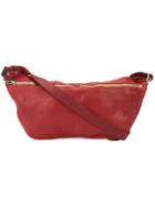 Guidi Zip Messenger Bag - Red