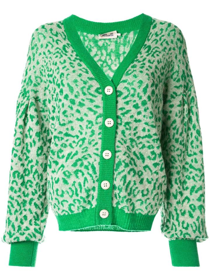 Baum Und Pferdgarten Celine Leopard Cardigan - Green