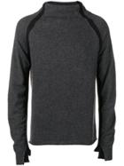 Andrea Ya'aqov Turtleneck Fine Knit Sweater - Grey