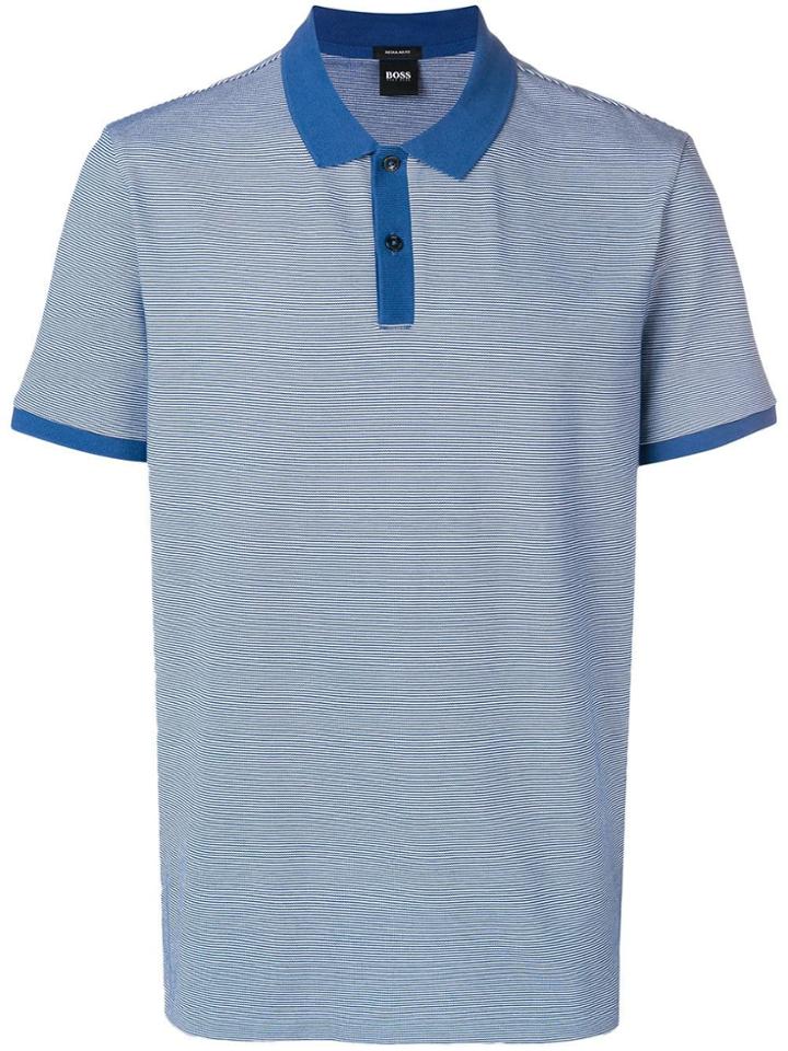 Boss Hugo Boss Striped Polo Shirt - Blue
