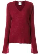 Forte Forte Relaxed V-neck Pullover - Red