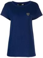 Love Moschino Logo Plaque T-shirt - Blue