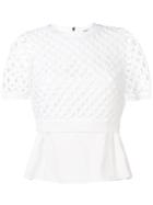 Kenzo Short Sleeved Crochet Top - White