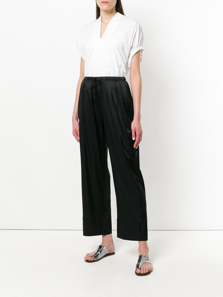 Toteme Natal Wide Leg Trousers - Black