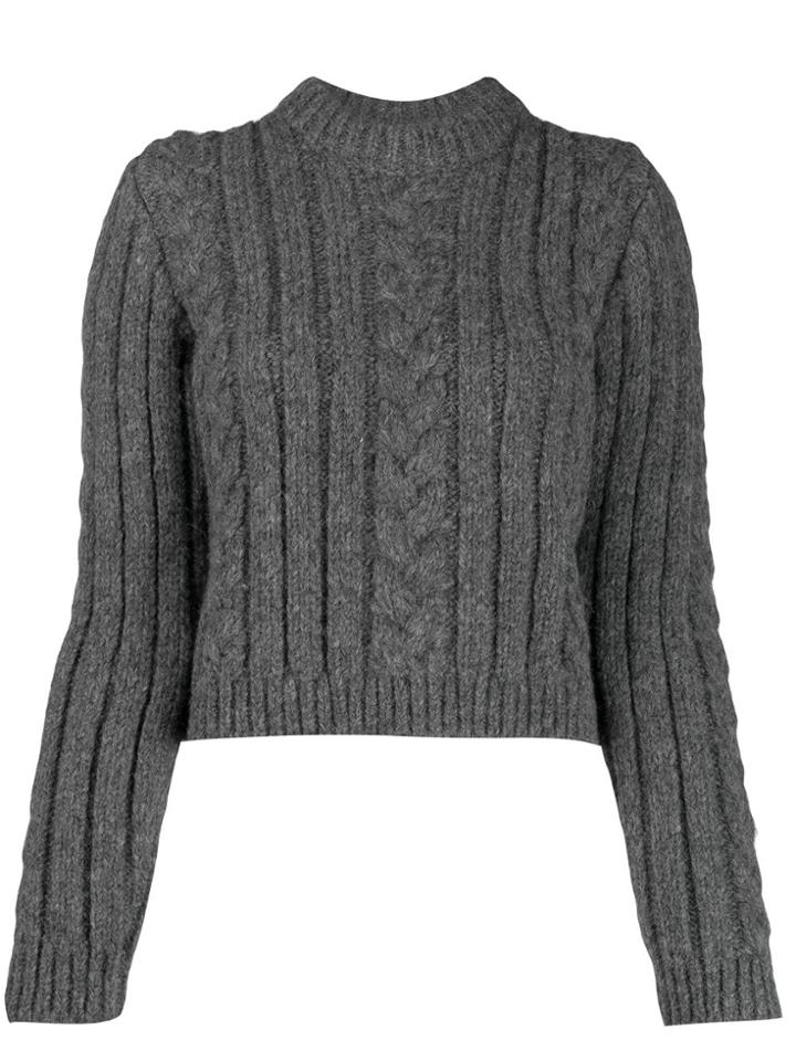 Ganni Cable Knit Jumper - Grey