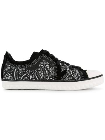 Whiteflags Printed Low-top Sneakers - Black