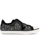 Whiteflags Printed Low-top Sneakers - Black