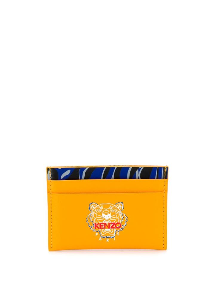 Kenzo Abstract Tiger Print Cardholder - Orange