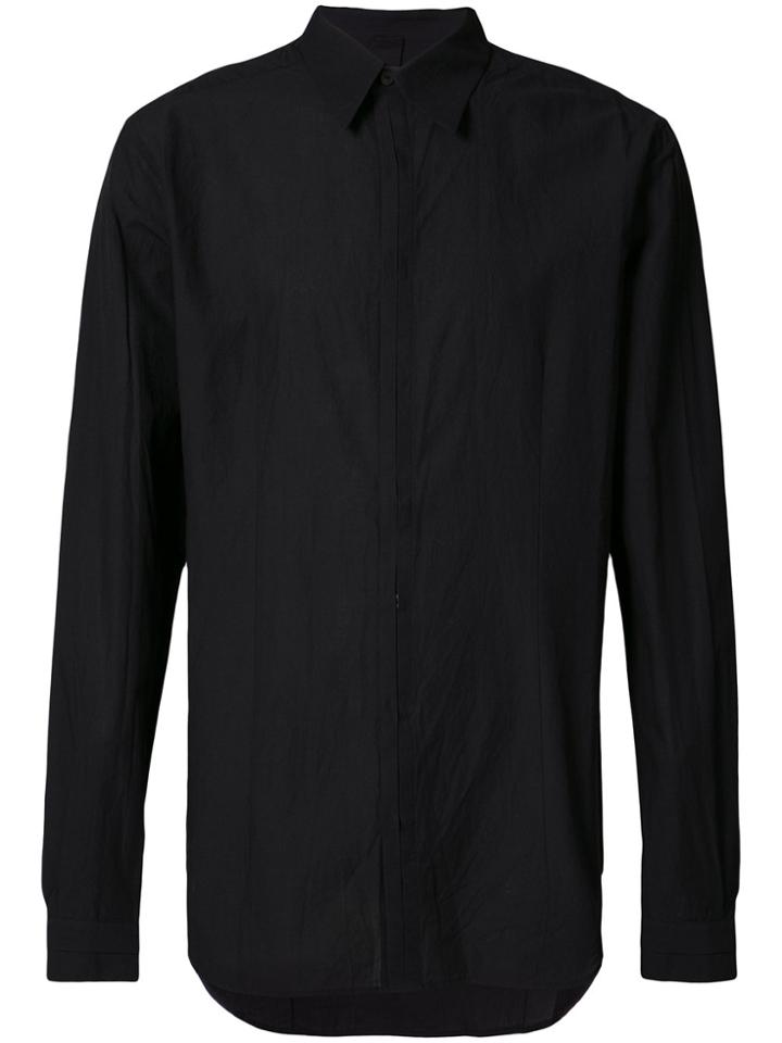 Forme D'expression Pleated Plaquette Shirt - Black