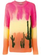 Miu Miu Intarsia Cactus Sweater - Red