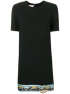 Emilio Pucci Contrast Hem Shift Dress - Black