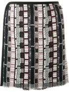 Christopher Esber Navajo Mini Skirt, Women's, Size: 6, Black, Cotton/acrylic/polyester/spandex/elastane