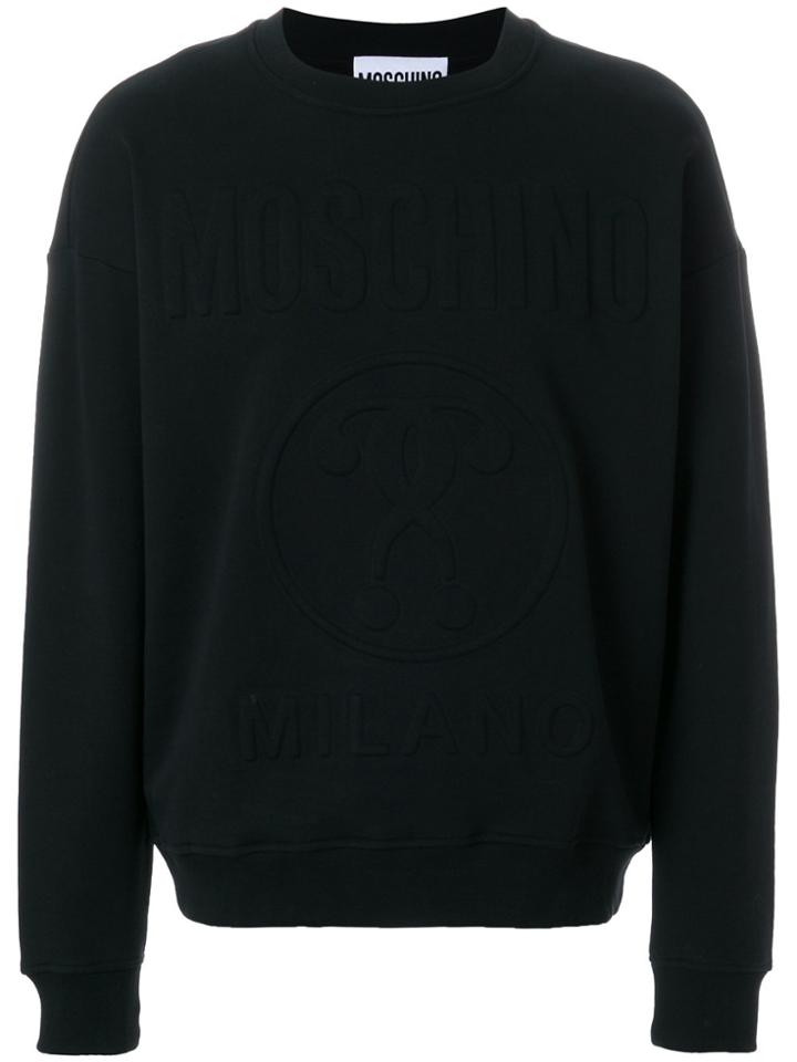 Moschino Logo Relief Sweatshirt - Black