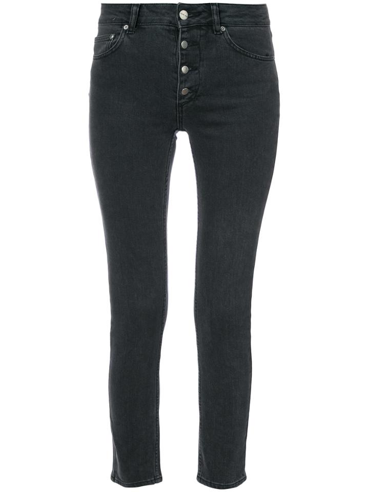 Anine Bing High Waisted Skinny Jeans - Grey