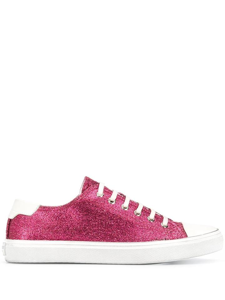Saint Laurent Glittery Sneakers - Pink