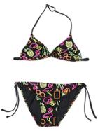 Mc2 Saint Barth Kids Holly Neon Light Bikini - Black