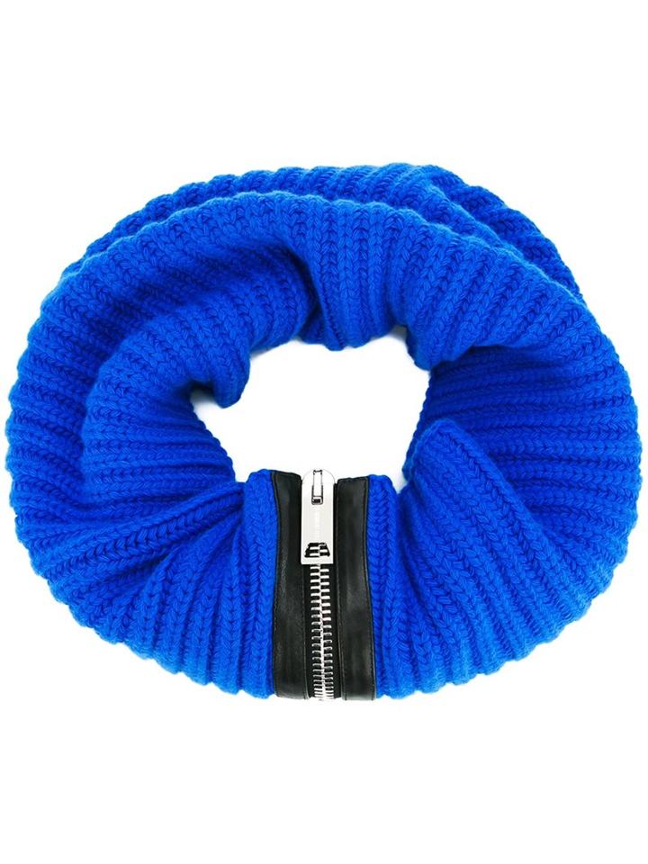 Les Hommes Zipped Collar Scarf