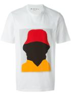 Marni Silhouette Print T-shirt, Men's, Size: 48, White, Cotton